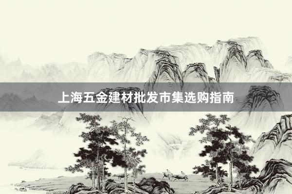 上海五金建材批发市集选购指南